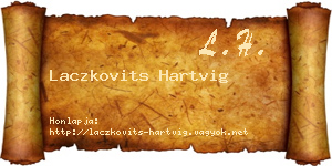 Laczkovits Hartvig névjegykártya